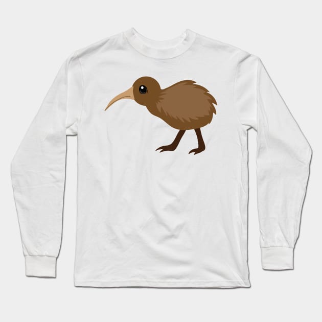 Kiwi Bird Long Sleeve T-Shirt by JaniyaMoriah